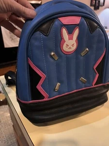 Rare 2018 Official Overwatch D.Va Mini Backpack 10”X7” Used Rabbit Bunny - Picture 1 of 13