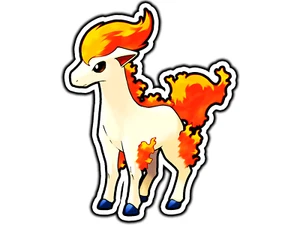 Ponyta Waterproof Vinyl Sticker Decal Die-Cut - Picture 1 of 1