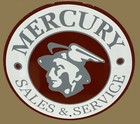 Nostalgic Mercury Sales & Service Aluminum Tin Metal 12" Round Sign