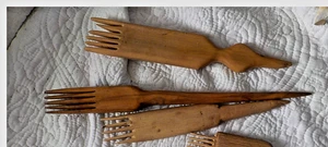 3 Navajo weaving loom combs vintage 9" - 12" tools - Picture 1 of 2