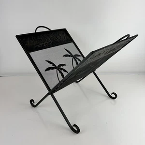 Soporte de cargador plegable de metal vintage elefante decoración tropical palmeras - Imagen 1 de 11