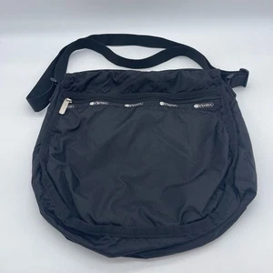 Bolso Bandolera LeSportsac NB11A Negro Correa Ajustable Múltiples Cremalleras Bolsillos - Imagen 1 de 8