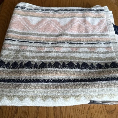 Tommy Bahama 浴巾 28 英寸 X 54 英寸 100% 棉条纹 多全新带标签 — 第 1/4 张图片