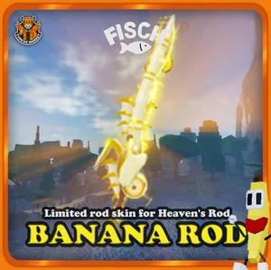 [FISCH] - Banana Rod - [Limited Exclusive rod skin for Heaven's Rod] - Picture 1 of 1