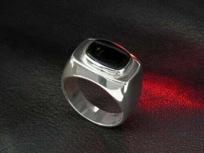 Favoloso bellissimo anello da uomo in argento sterling massiccio 925 con... - Immagine 1 di 4