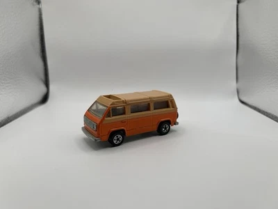 Hot Wheels Sunagon VW Pop-up Camper Van Volkswagen Orange/Tan Hong Kong 1981 - Image 1 of 4