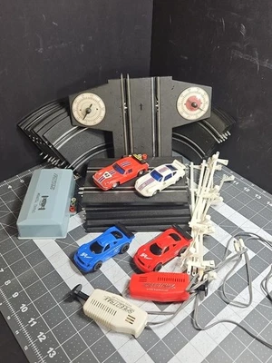 Vintage Grand Tourism Speedtrax slot car Race Track parts lot Vehicles Variety  - Image 1 of 4