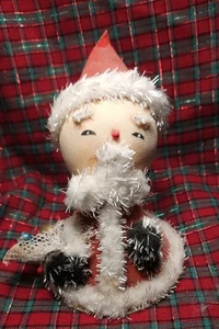 Vintage Weihnachten Sa3 Karton-Putz 4" hoch - Bild 1 von 5