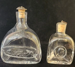 Vintage Boda Swedish Glass Bottles, Set of 2 by Erik Hoglund - Picture 1 of 3