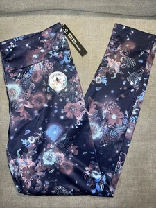 Converse Girls High Rise Printed Leggings (Big Kids) Size Large Blue Floral - Picture 1 of 3