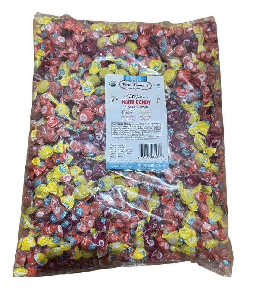 Caramelo duro orgánico Torie & Howard 5 sabores/12 cal cada uno Foto 1 de 2