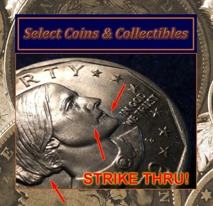 Mint Error 1979-P Susan B. Anthony Dollar Coin with Strike Thru Grease Error! - Picture 1 of 24