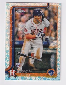 2025 TOPPS CHROME BASEBALL PEDRO LEON LOGOFRACTOR ROOKIE CARD 97 - Picture 1 of 2