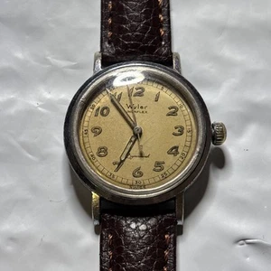 Vintage Wyler Incaflex Dynawind Bumper Automatic Military Style 32mm Running - Picture 1 of 12