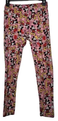 Lularoe Mujeres Rosa Mickey Mouse Estampado Leggings Talla Única OS Elastizado Suave Disney Foto 1 de 4