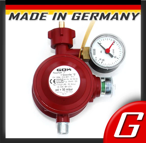 KEINE ANGABE Niederdruckregler, Gasregler für Innenraum / Haushalt Gas Druckminderer 50mbar