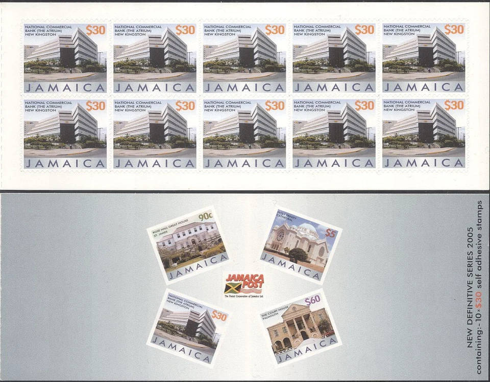Jamaica 2005 Bank/Money/Commerce/Business/Buildings/Architecture 10v bklt n40531 - Image 1 of 1