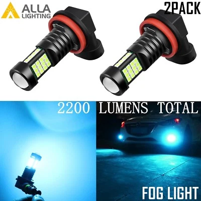 Lâmpadas de neblina Alla Lighting 2200lm H11 36 LED azul gelo 8000K - Imagem 1 de 4