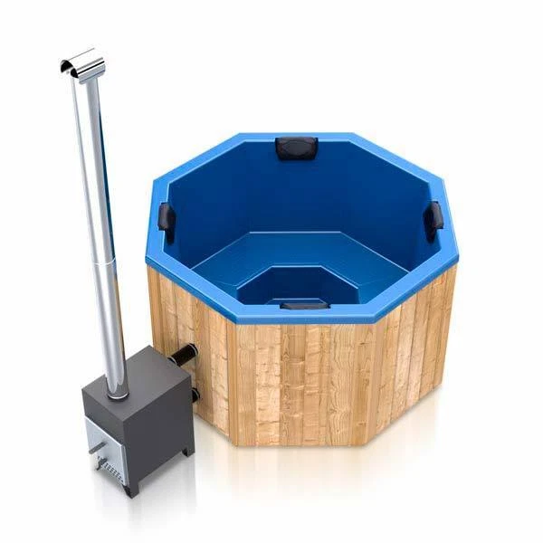 Badezuber Komplett Set - Edelstahlofen 35 kW - Led8 Air8- Abdeckung Filteranlage - Bild 1 von 1