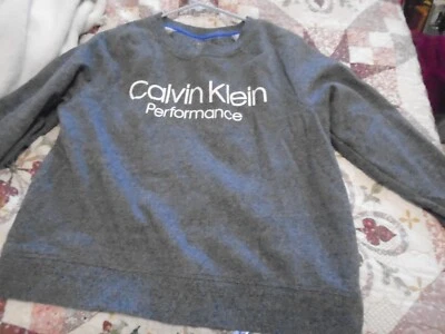 Sudadera Calvin Klein Performance Gris, Grande, Manga Larga, Bonita, Suave. Foto 1 de 4