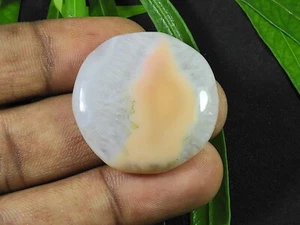 32X32X6MM Druzy Agate Round Healing Crytsal Cabochon Loose Gemstone 57Cts. - Picture 1 of 9