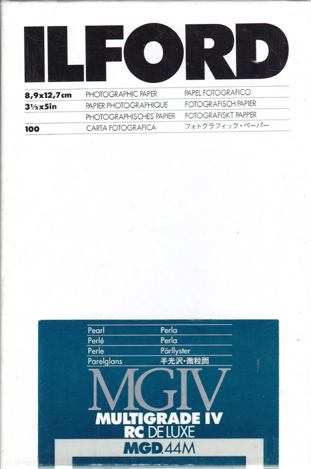Ilford Fotopapier 8,9x12,7cm Pearl MG IV RC De Luxe 100 Blatt - Vom Fachhändler