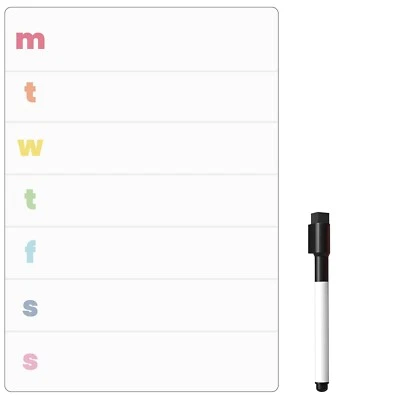 Magnetic Weekly Planner for Home or Office, Whiteboard Fridge - Dry Wipe Pens - Image 1 of 4