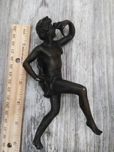 VTG. ANTIQUE BRONZE FIGURE / STATUE GREEK ANGEL ? (5.75'' TALL) - Picture 1 of 11