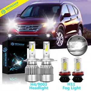 For Honda CRV CR-V 2007 - 2014 LED Headlight Fog Lights High Low Dual Beam Bulbs - Bild 1 von 12