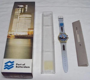 SWATCH - ROTTERDAM OCEAN LOVE – GK909 – Ship on Face  - New - Picture 1 of 3