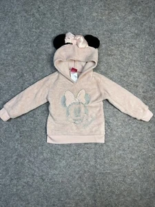 Disney Junior Minnie Mouse Plush Hoodie 2T Pink - Picture 1 of 13