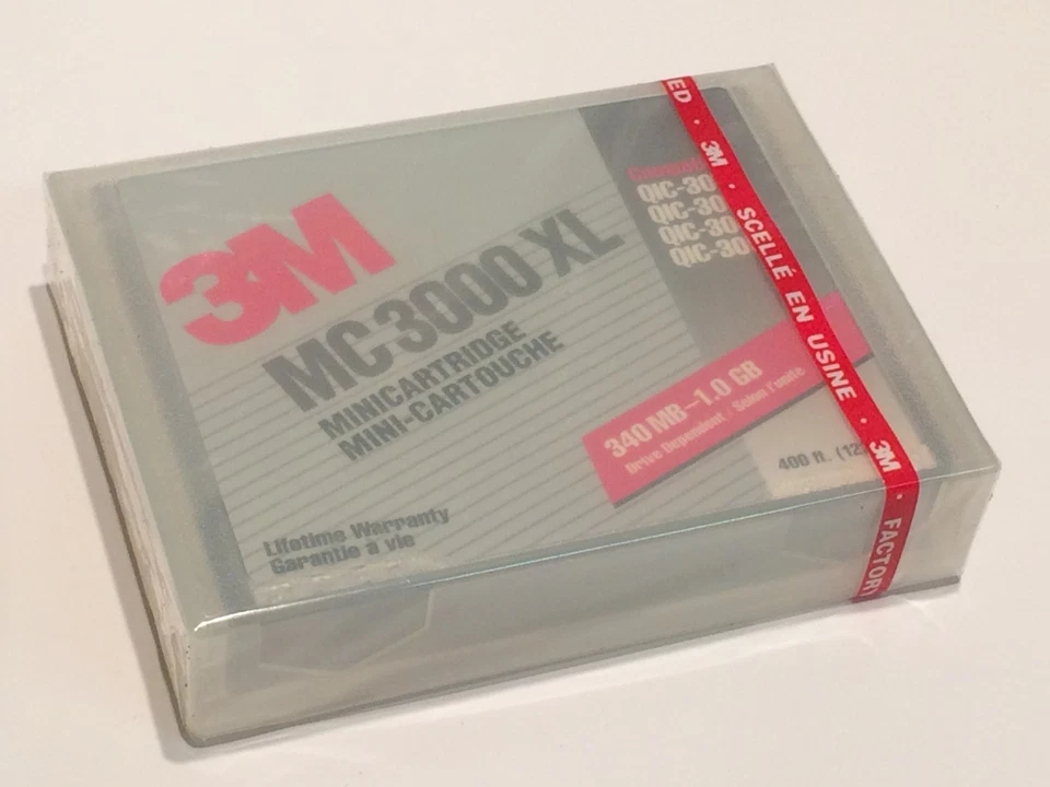 ORIGINAL 3M MC3000XL MINI DATA CARTRIDGE 340MB - 1GB QIC3010    FD3K6 - Image 1 of 1