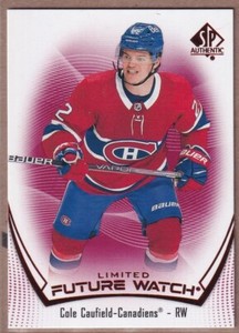 2021-22 SP Authentic Future Watch Limited Red #101 Cole Caufield RC - CANADIENS