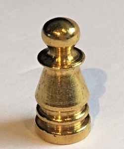 NEU Poliertes Messing Lampenschirm End-TOPPER 1"" hoch, Hahn 1/4"" - 27 alter Lagerbestand - Bild 1 von 7