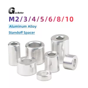 10x Aluminium Standoff Spacers M2~M10 Stand off Collar Round Spacer Bush Washers - Picture 1 of 12