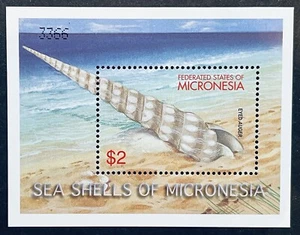 MICRONESIA SEA SHELLS STAMPS S/S 2001 MNH EYED AUGER MARINE LIFE SEASHELLS OCEAN - Picture 1 of 1