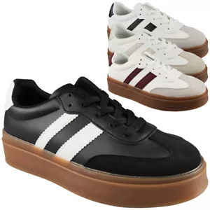 Zapatillas Zapatos Plataforma Tenis Damas Con Cordones Cómodas Tacón Bombas Gimnasio Mujer Talla - Imagen 1 de 28