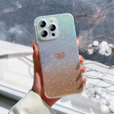 Funda TPU a prueba de golpes con brillo degradado de moda para iPhone 17 Pro Max 16 15 12 XR 7 Foto 1 de 4