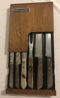 Juego de cuchillos vintage Town And Country de Washington Forge Fleetwood Handel Foto 1 de 4