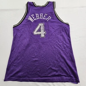 Sacramento Kings Chris Webber #4 Champion Purple NBA Jersey Men's L (48) - Picture 1 of 11