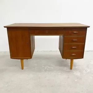 Mid Century Danish Compact Teak Writing Desk - Picture 1 of 6