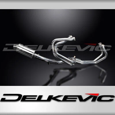 Silenciador oval de aço inoxidável Honda VFR800 Interceptor 98-01 escape completo 4-1 9" - Imagem 1 de 4