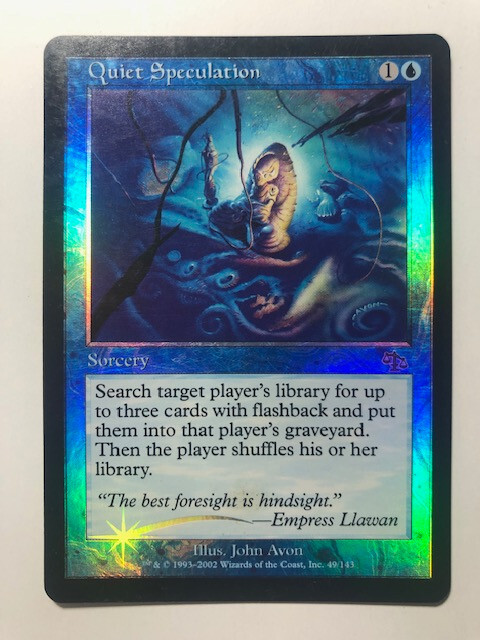 1x Foil Quiet Speculation Judgment LP-EX Magic Card, FREE SHIPPING