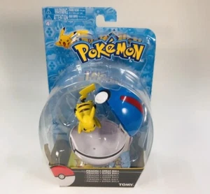 Pokemon Pikachu + Great Ball - Clip 'N' Carry Pokéball Actionfigur von TOMY - Bild 1 von 3