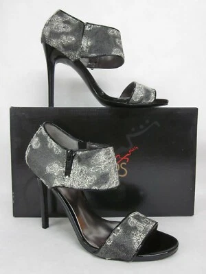 Tacón Carlos Titled Gris Puntera Abierta - Talla 7 Foto 1 de 4