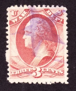 US O85 3c War Department Official Used w/ Violet Star Fancy Cancel - Picture 1 of 2
