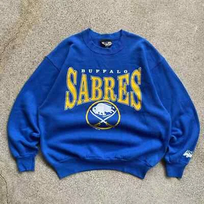 Vintage 90s NHL Buffalo Sabres crewneck sweatshirt  royal AN41633 - Image 1 of 2