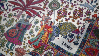 🆕️NUEVO Auténtico DRAKE'S Londres FLORAL MUGHAL Estampado LANA SEDA BUFANDA PAÑUELO Foto 1 de 4