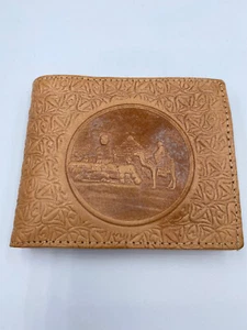 Vintage Leather Wallet Made in Egypt Embossed - Picture 1 of 10