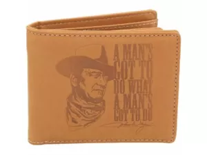 John Wayne "A man´s got to do what a man´s got to do" Wallet - Picture 1 of 4